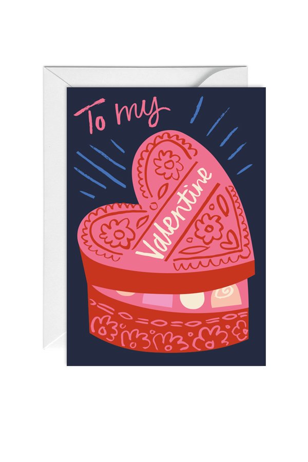 Valentine's Chocolate Box Greetings Card