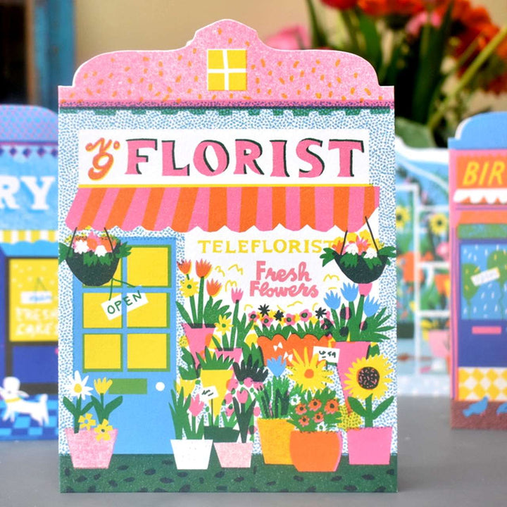 Florist Die Cut Greetings Card